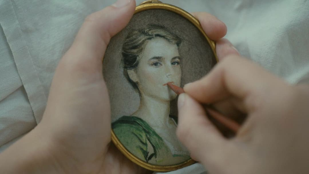 Porträt einer jungen Frau in Flammen backdrop 13