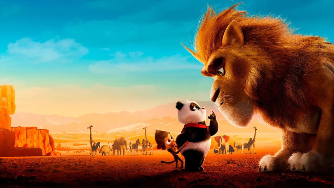 Panda Bear in Africa backdrop 4