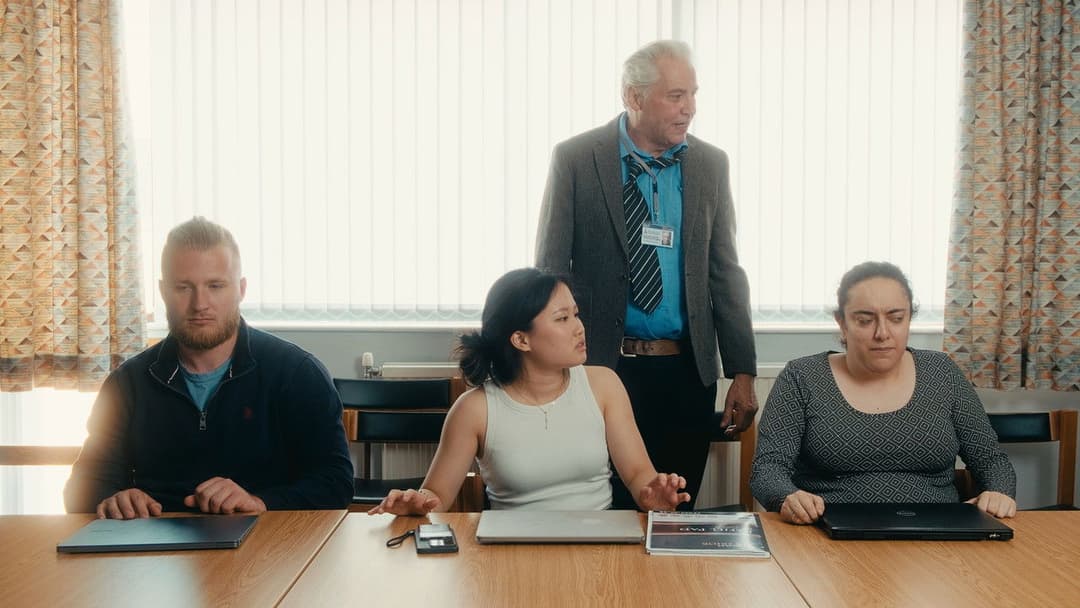 Professor Fitzherbert-Hughes and the Deadline backdrop 1