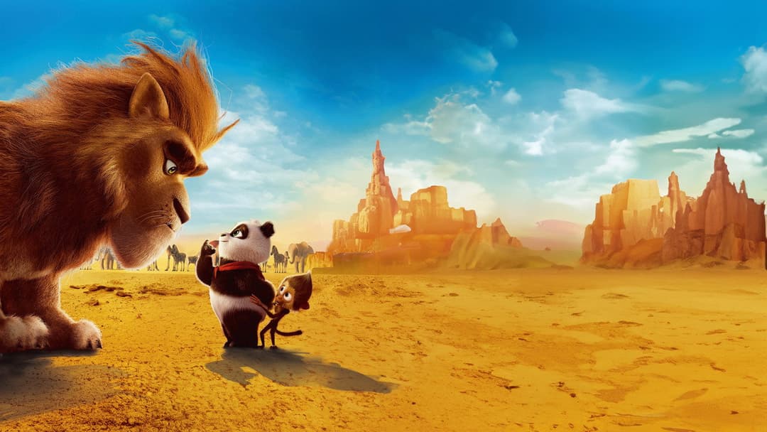 Panda Bear in Africa backdrop 2