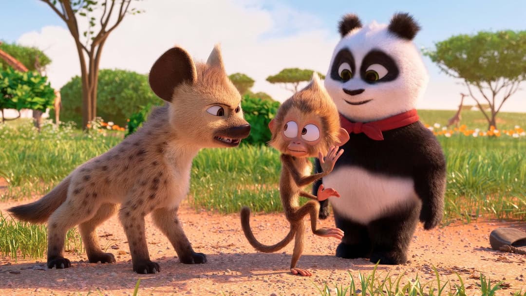 Panda Bear in Africa backdrop 1