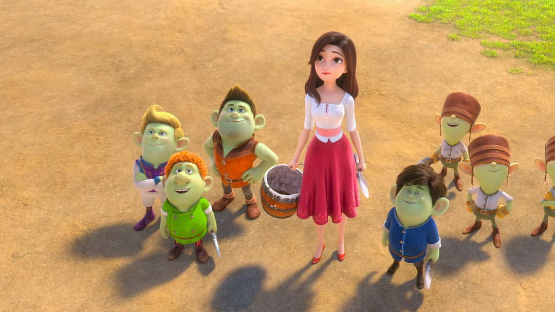 Червоні черевички та семеро гномів backdrop 4